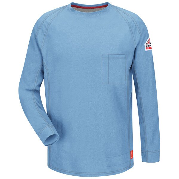 iQ Series Comfort Knit Men's FR Long Sleeve T-Shirt in Blue
